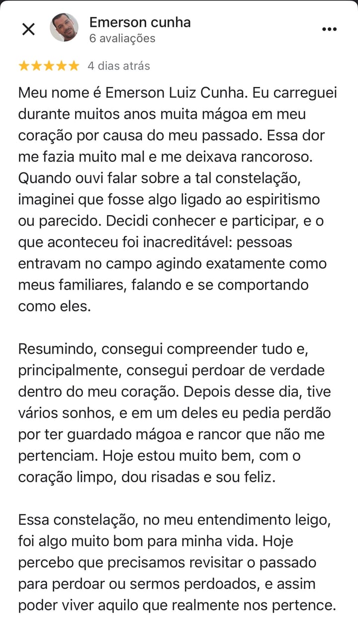 Avaliação no Google